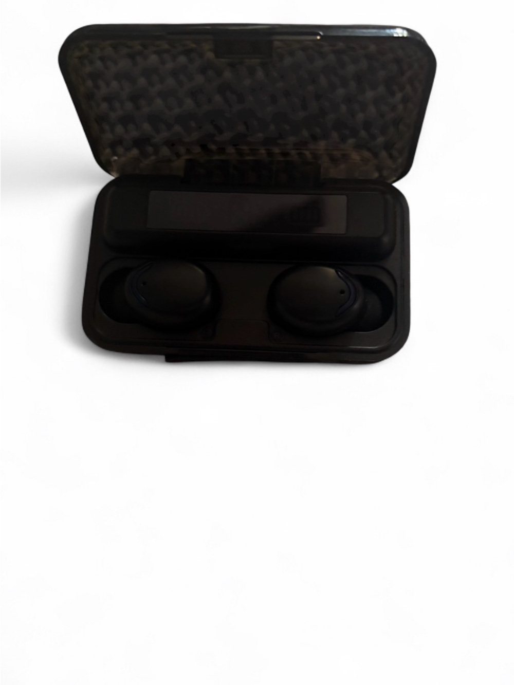 Wireless Earbud Headphones in Black - Compact Charging Case